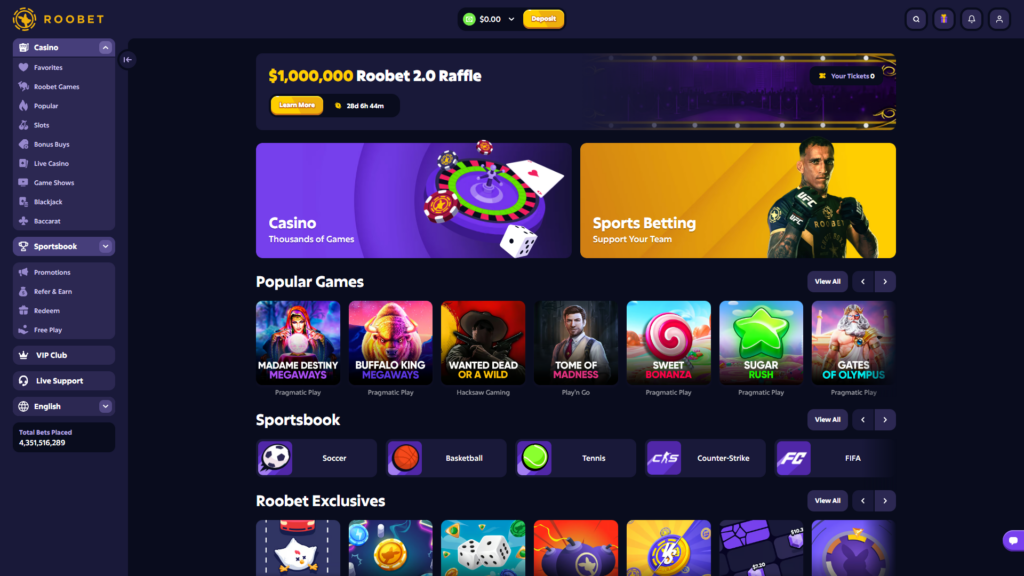 roobet-review-homepage